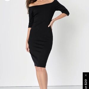 Lulus Black Off Shoulder Dress